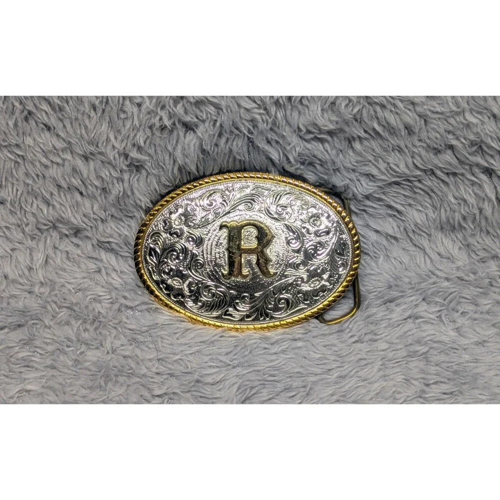 Heritage Collection Western Belt Buckle Gold Silver Tone 